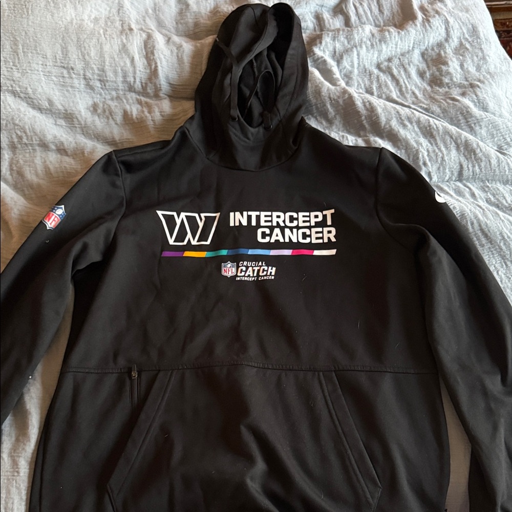 Washington Commanders Intercept Cancer Black Hoodie